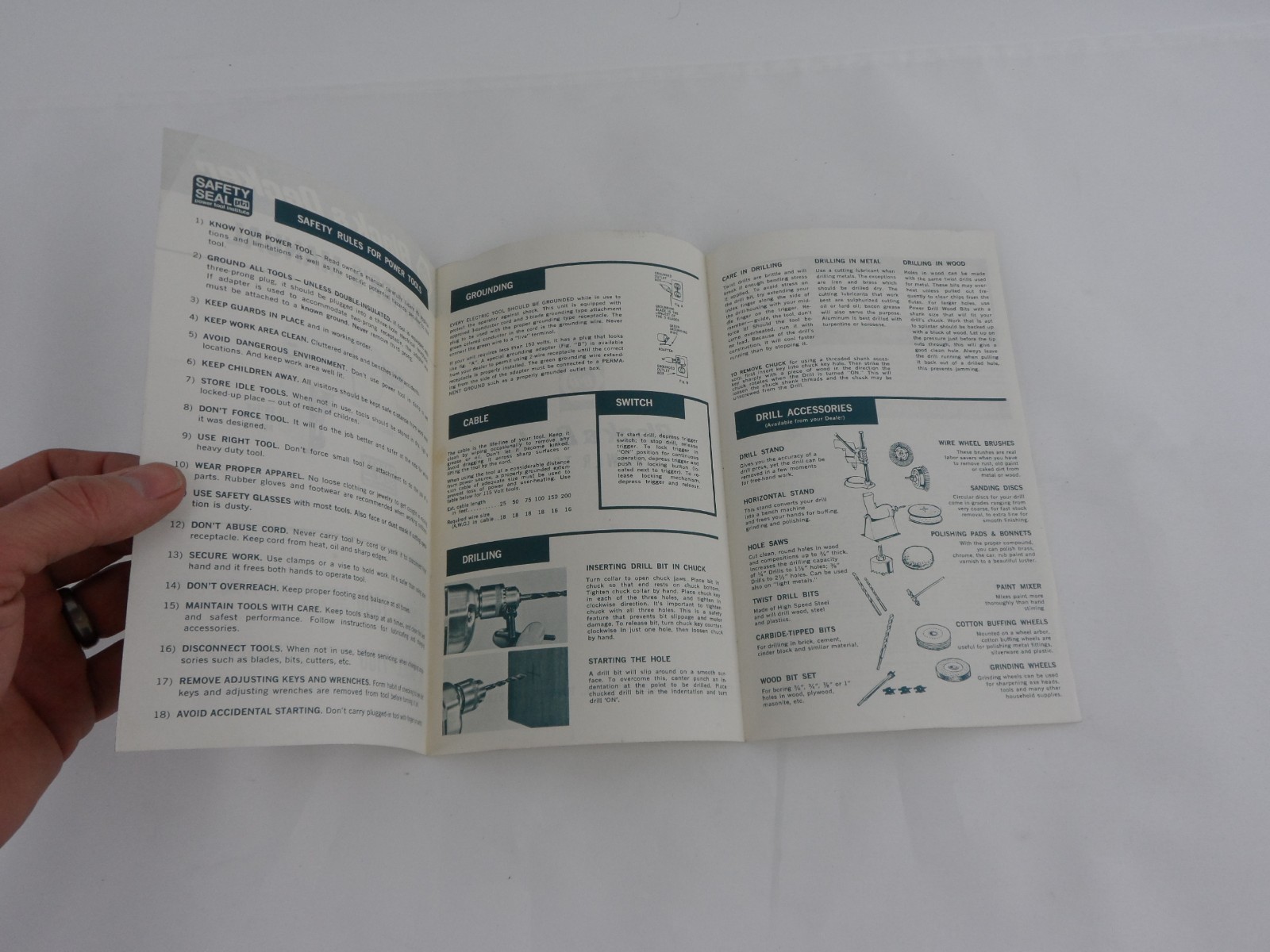Black & Decker #7000 #7100 Drill Original Owners Manual Instructions User Guide