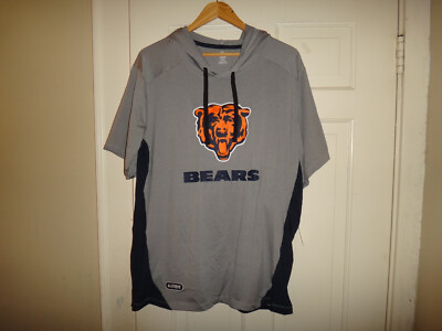 NWT Men's Chicago Bears Combine Authentic Performance Short Sleeve Hoodie