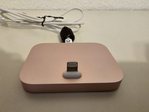 Apple Lightning Dock Pink Rose Model A1717 Working w/ Cord