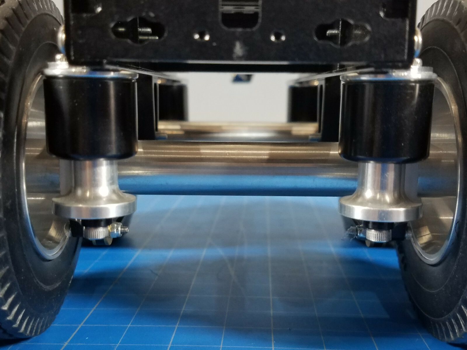 2 Axles Dolly Tractor Trailer Pin Mount 5th Wheel Coupler Tamiya 1/14 R/C Truck