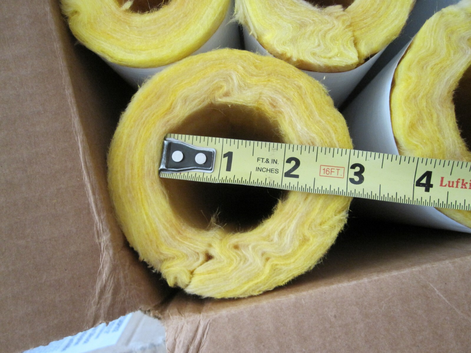 Lot of 18 Owens Corning Fiberglass Pipe Insulation +Tape 1