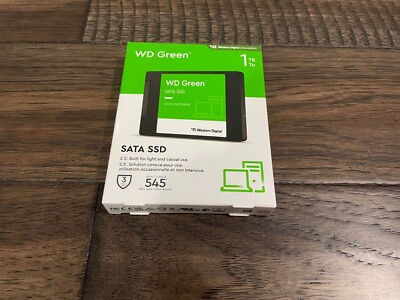 Western Digital 1TB WD Green SATA SSD, Internal 2.5''/7mm Cased - WDS100T3G0A