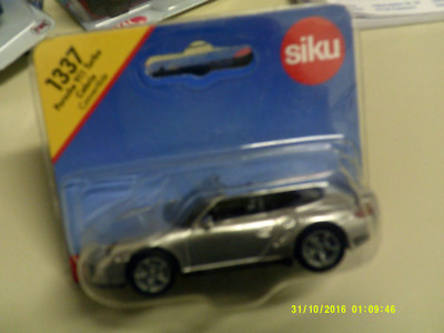 Siku 1337 Porsche 911 Turbo Cabrio Convertible Silber Original Verpackt