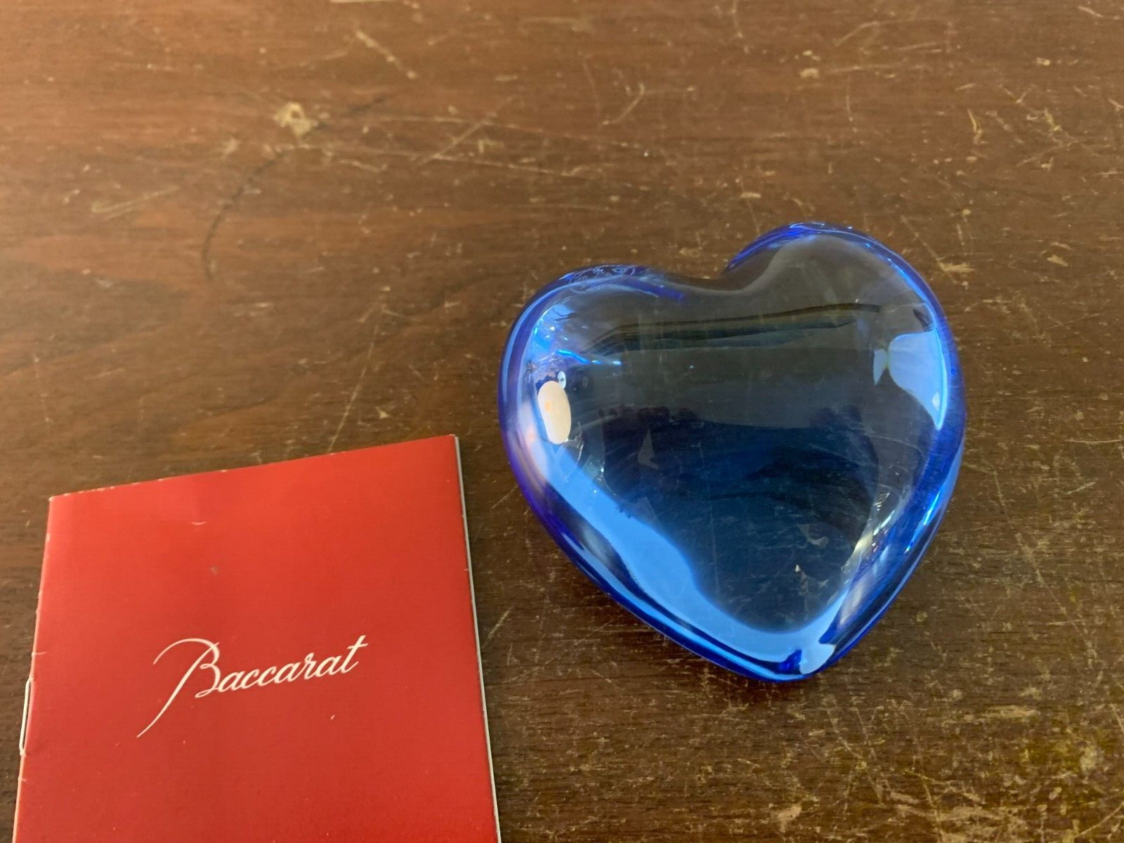 Blue Sky Heart Paperweight Love Model Crystal Baccarat | eBay