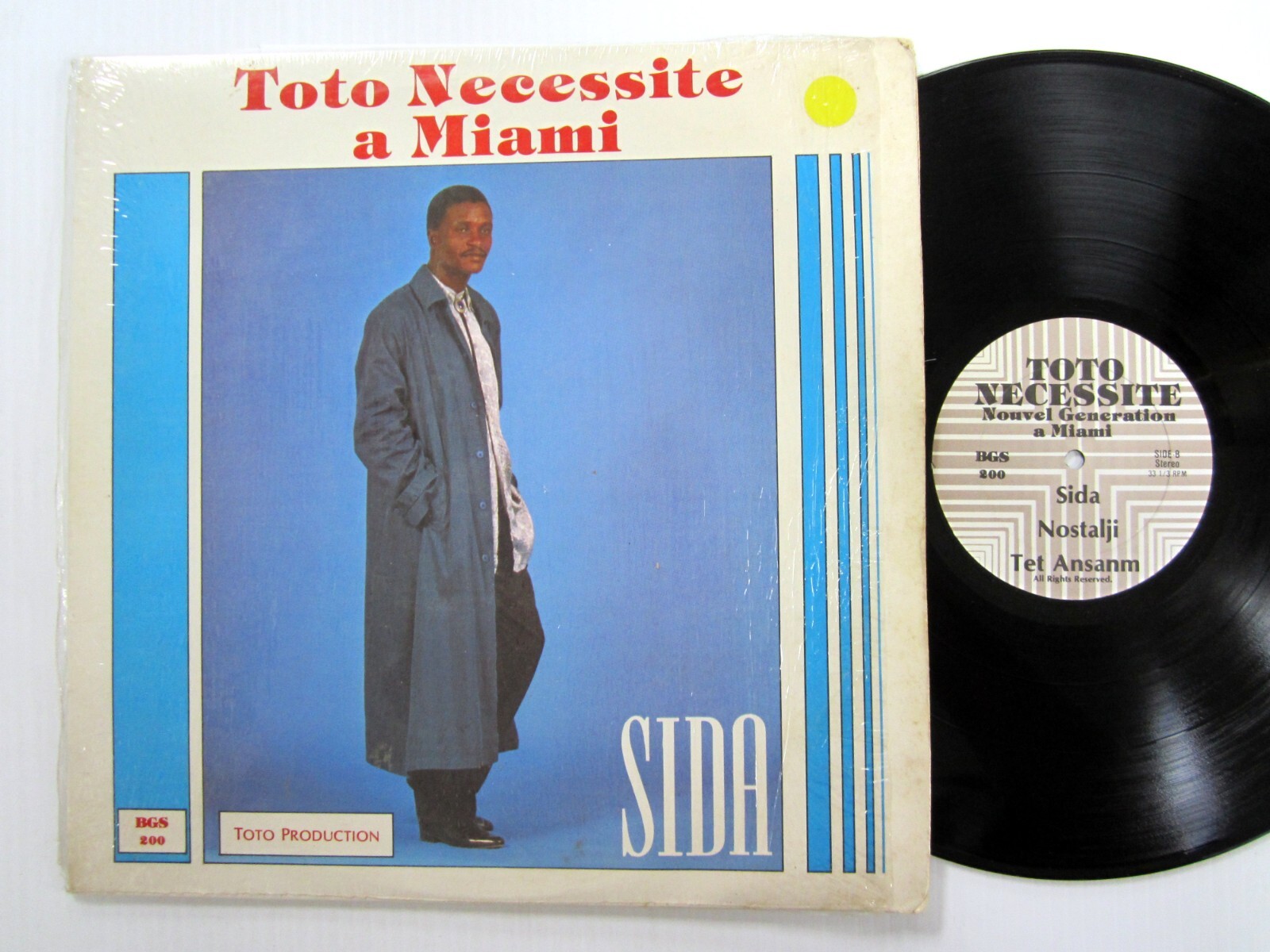 Ça C'est La Chanson OR 7144 LP SIDA Toto Necessite a Miami LP 1987 Latin Compas VG++ vinyl