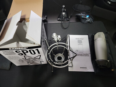 Samson C01U USB Condenser Microphone Mic Spider Shock Mount SP01