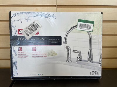 Delta Foundations Kitchen Faucet with Side Spray Polished Chrome 21988LF