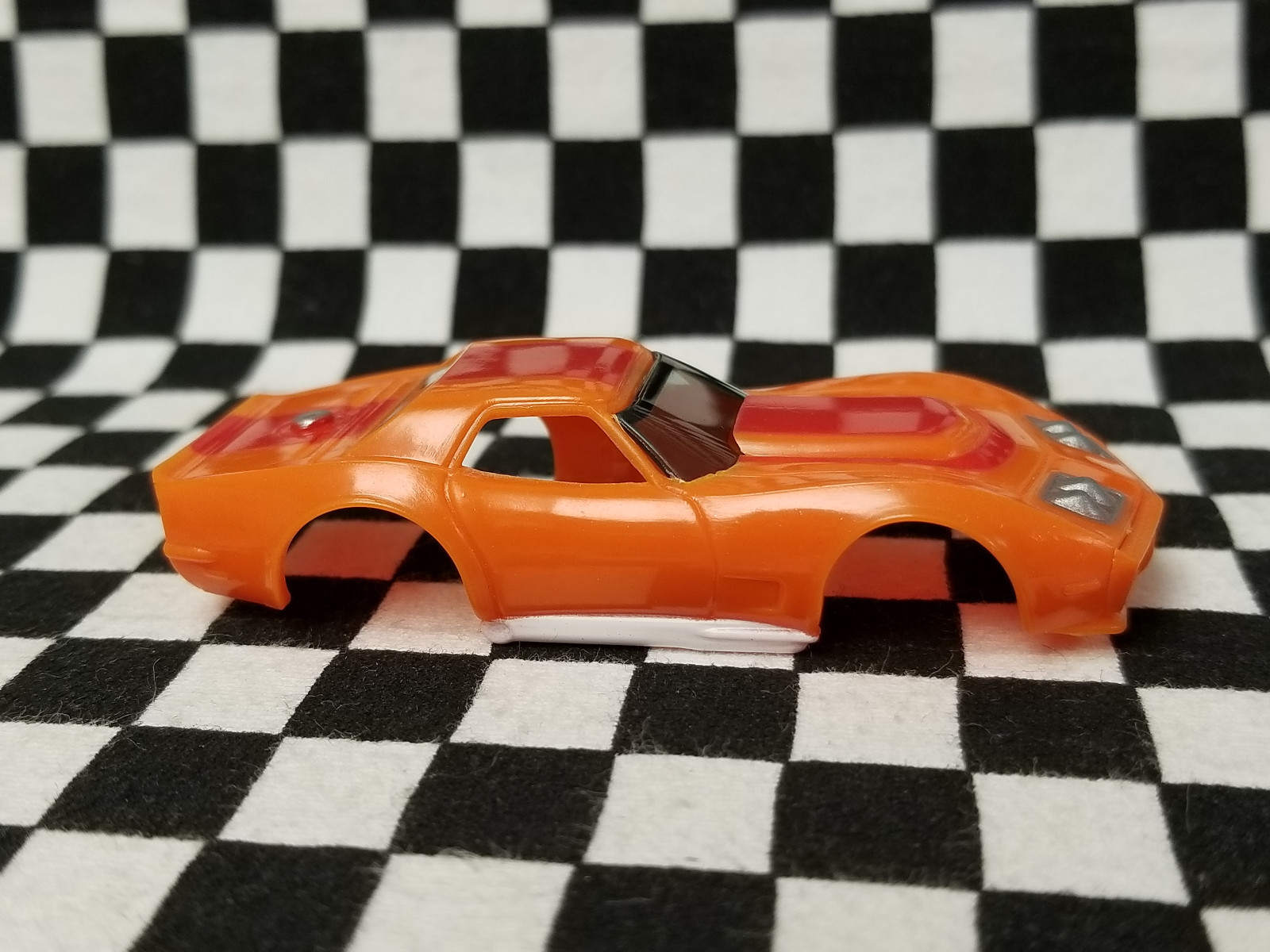 Orange w/ red stripe AF Xtras A/P A Production Corvette - AFX, TOMY, Auto World