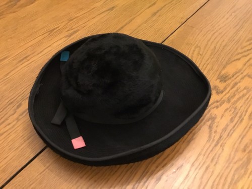 Vintage￼ 1960'S CHRISTIAN DIOR Chapeaux Paris NY ￼BLACK