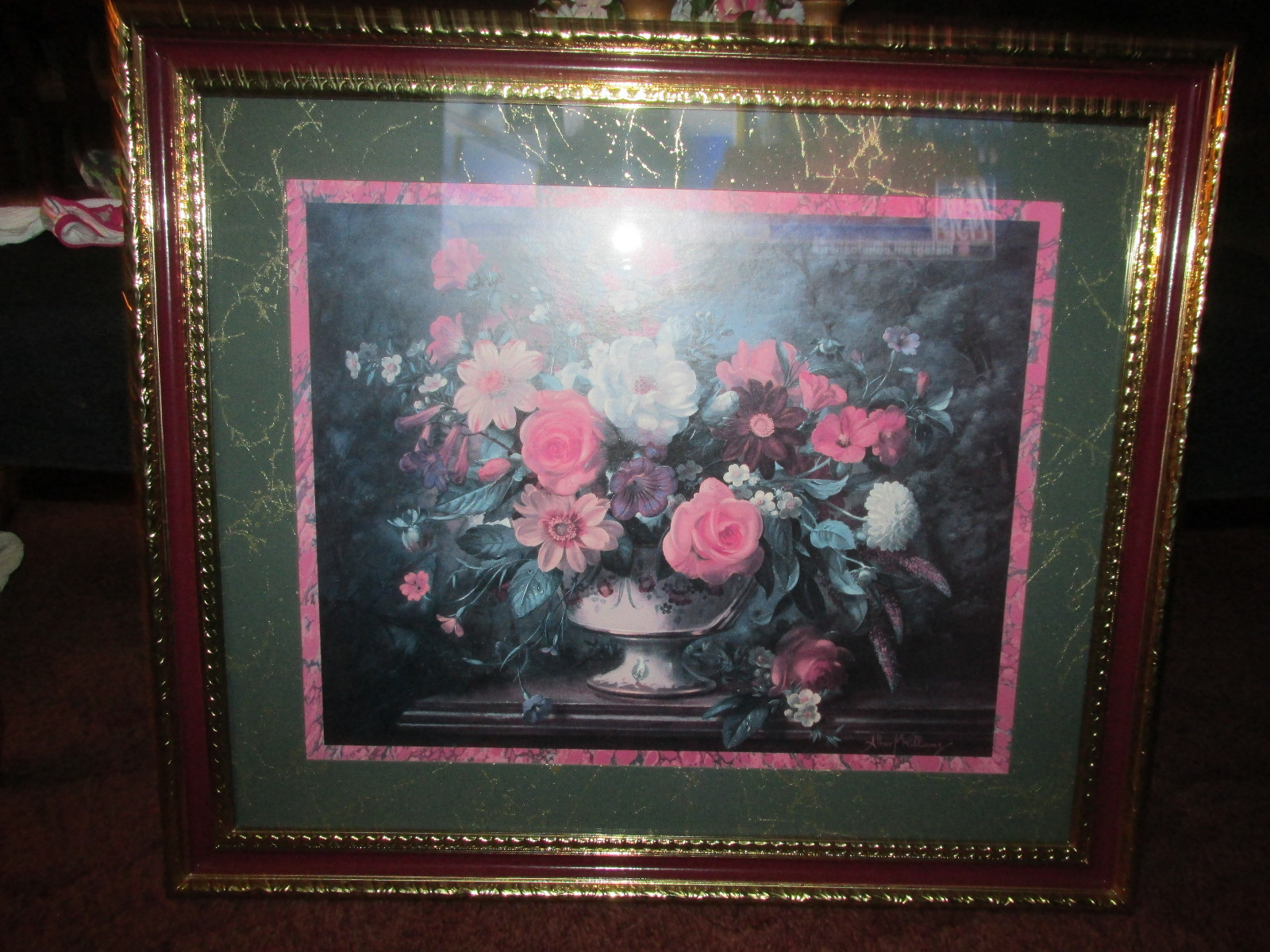 HOME INTERIORS FLORAL PICTURE  BY'' ALBERT WILLIAMS