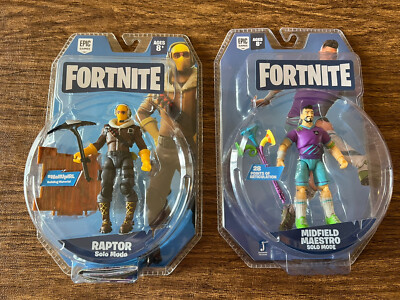 Fortnite Solo Mode 4'' Action Figures Midfield Maestro & Raptor Solo Mode NEW