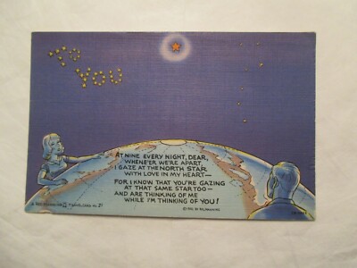 Postcard Romance At Nine every Night Gaze North Star