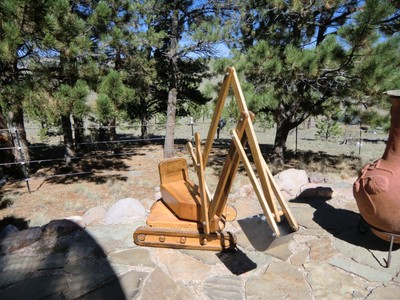 HANDCRAFTED SOLID WOOD SAND BOX OR BEACH DIGGER BACK HOE KIDS OF ALL SIZES TOY