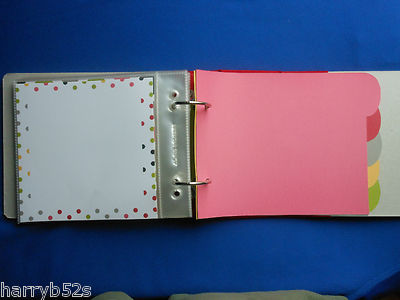 American Crafts Memory Recipe Complete Kit w Red D Ring Album Scrapbooking-New