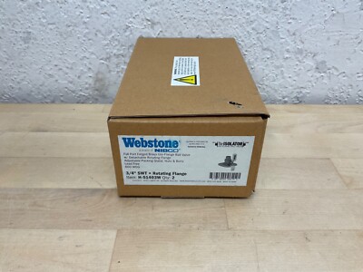 NEW Webstone The Isolator Brass H-51403W Ball Valve 3/4 in Rotating Flange LOT 2