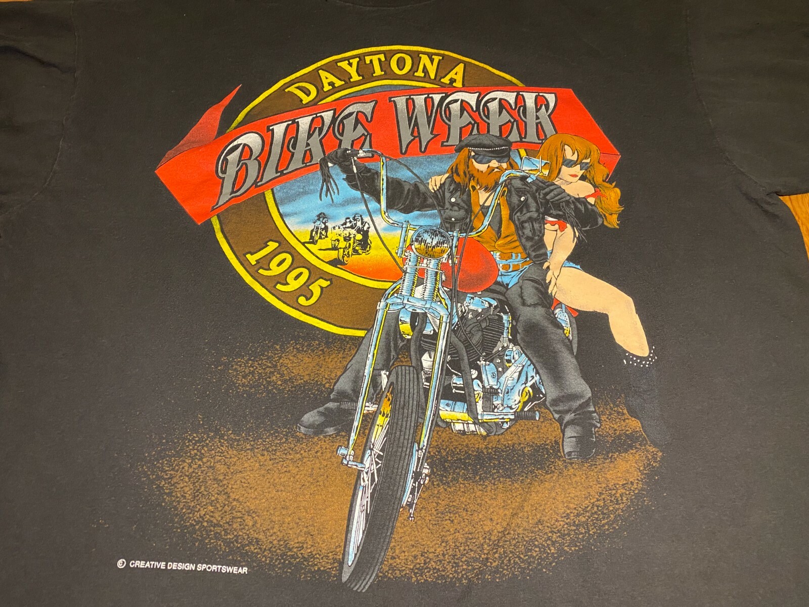 Vintage 1995 Daytona Bike Week Shirt Size XXL Creative