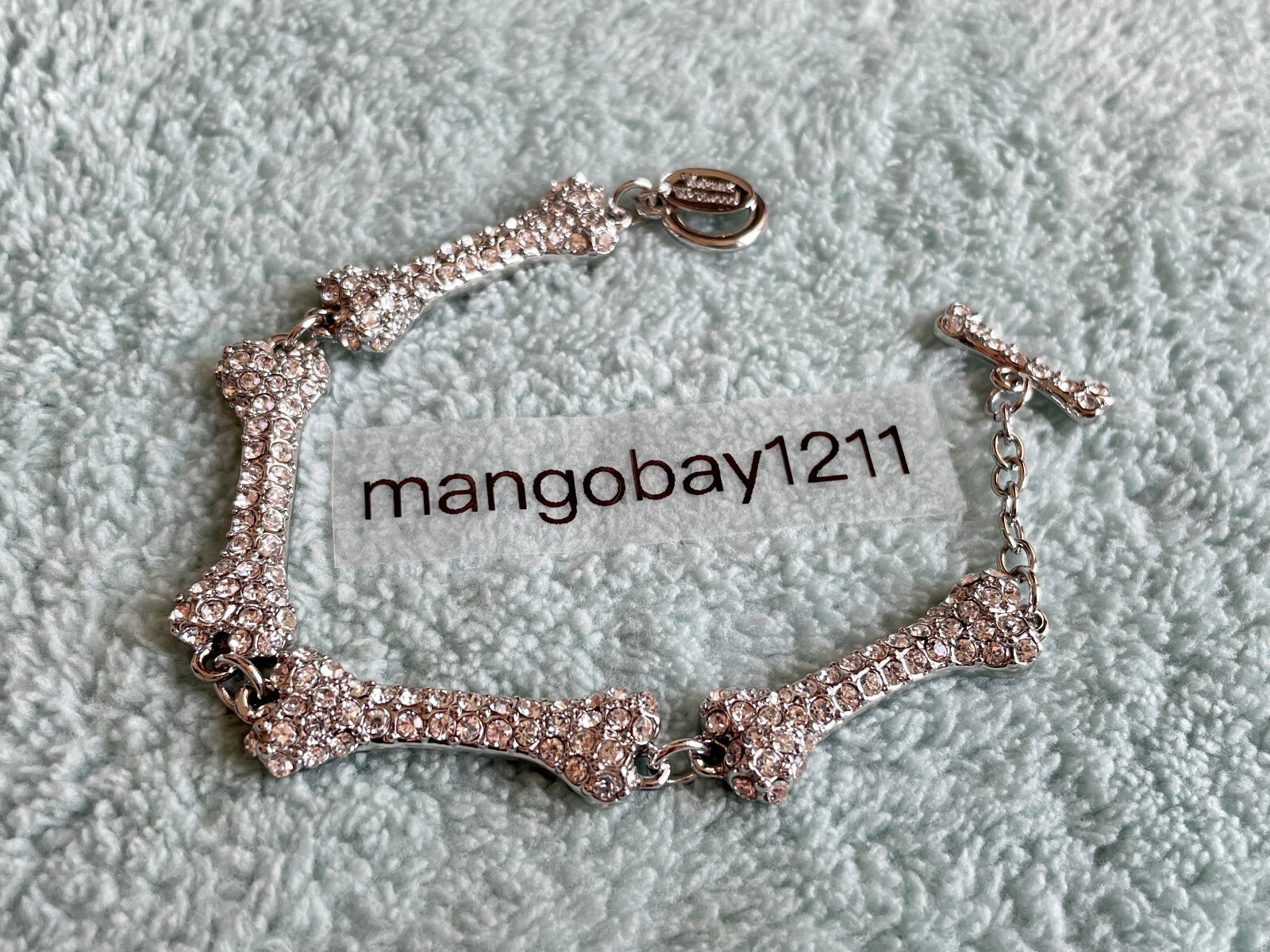 Vivienne Westwood Crystal Bone Silver Bracelet | eBay