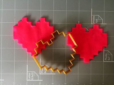 8-Bit Heart Cookie Cutter