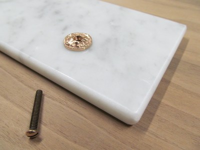 National Cash Register New White Carrara Marble 332 Size, and Two Red Rosettes