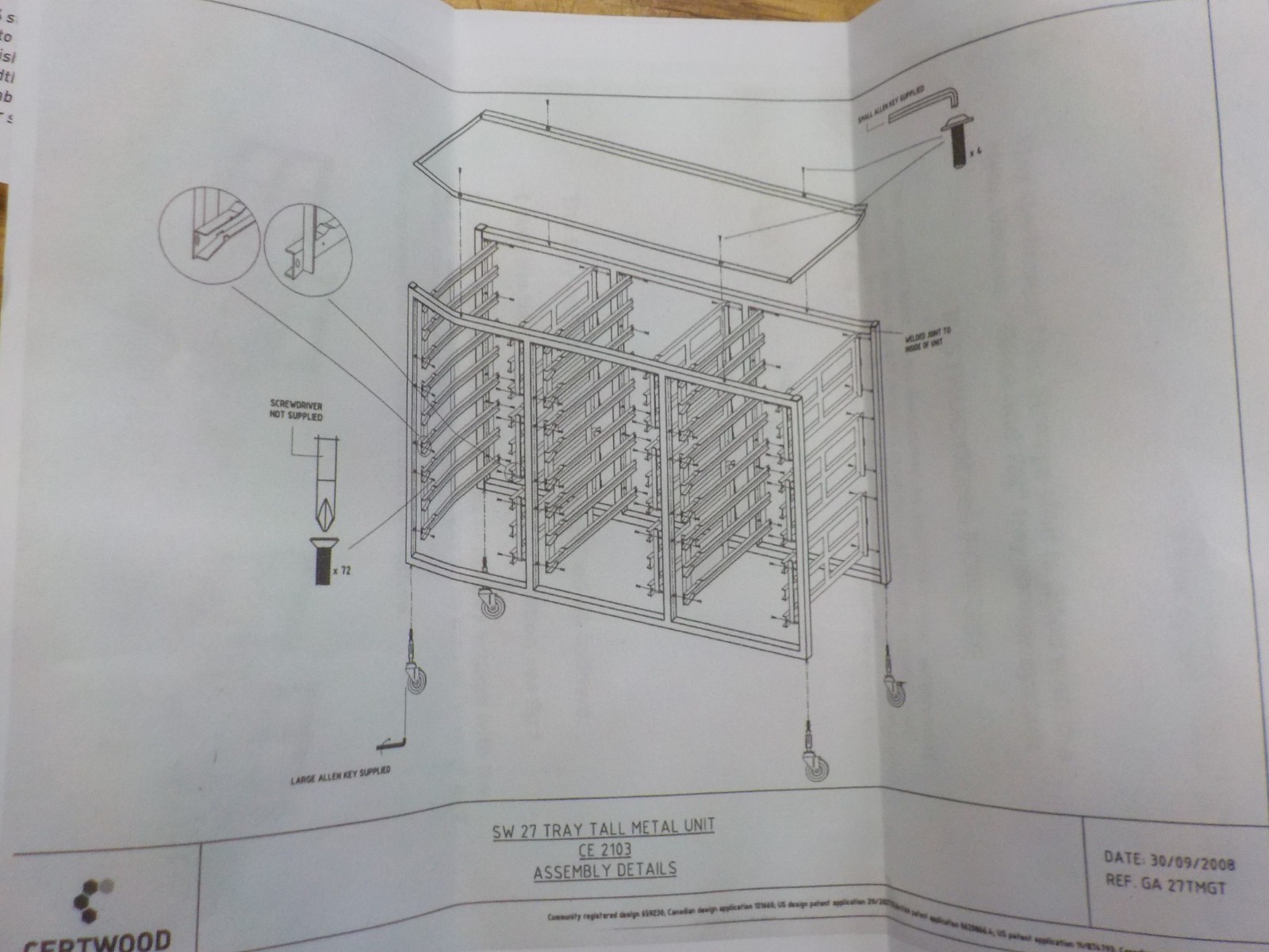 StorSystemUSA CE2103 12 Tray Class Act Tower 'Slim Line' Metal Cart
