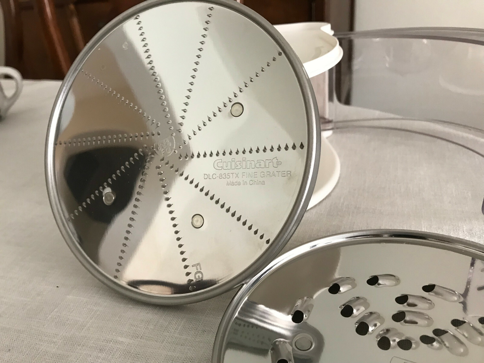 Cuisinart Food Processor DISC Holder + Grater Shred Slice Blade SET for DLC 8 10