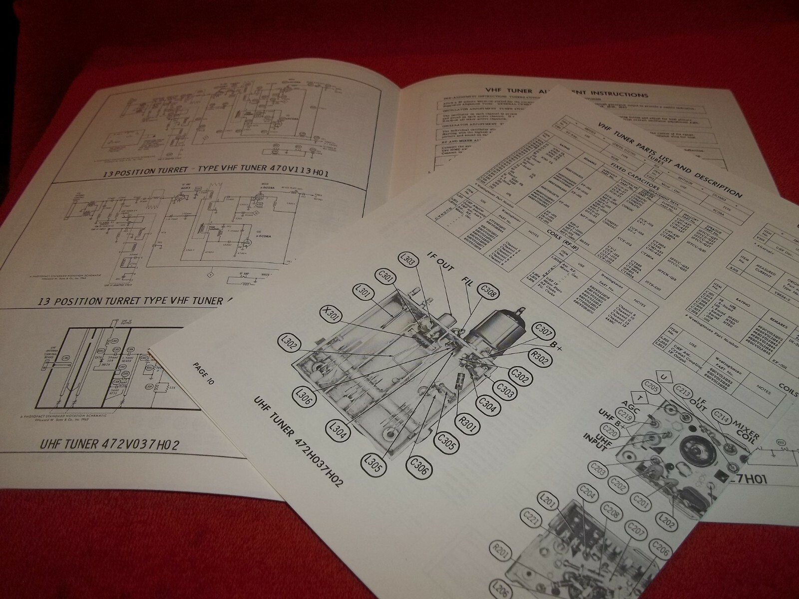 1963 Westinghouse Chassis V-2436-1, -2, -9, -10, -11 Sam's photofact sheet.