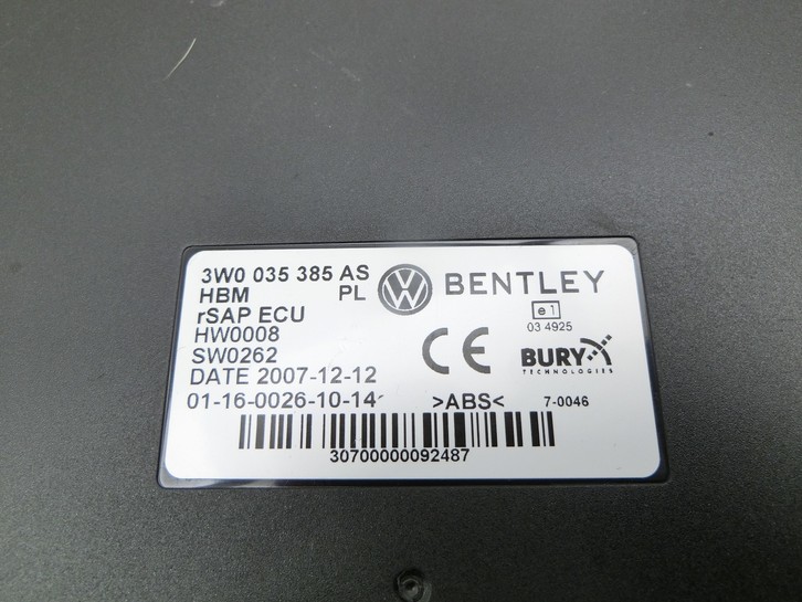 VW Phaeton 3D GP1 07-10 Steuergerät HBM rSAP ECU Carphone SG VW Phaeton 3D GP1 07-10 23.04.2007 3W0035385AS... Vorschau 2