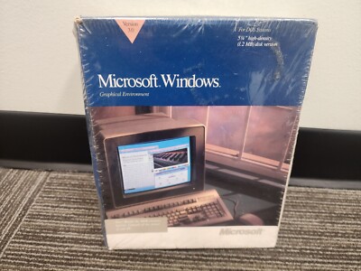 Microsoft Windows 3.0 Sealed Unused 5.25'' Disks New Old Stock for DOS systems