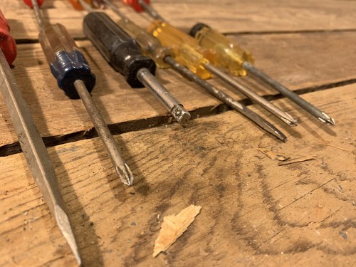 Lot Of 15 pc Screwdrivers Torx slotted phillips Craftsman Stanley usa set Wood