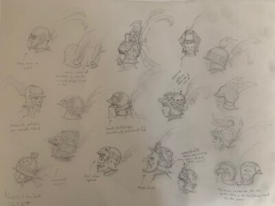 Warhammer Original Art David Gallagher Empire Concept Sketch Rare 2004 