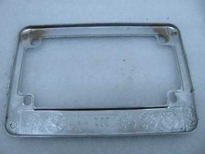 Earl Small's Harley Davidson License Plate Mount Frame Knucklehead Atlanta