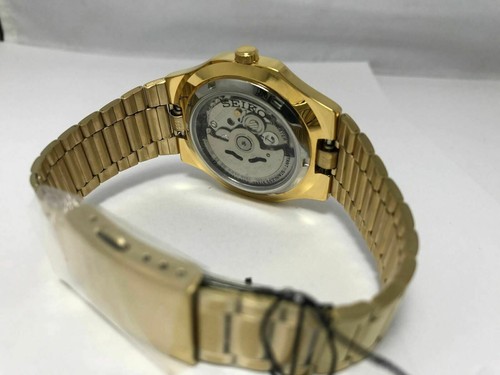 Pre-owned Seiko Mens Snkk52  5 Automatic Gold-tone Stainless Steel Watch Without Box