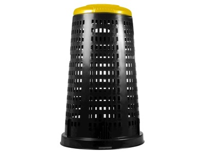 Black Bin Stand Yellow Lid 24703 Stefanplast