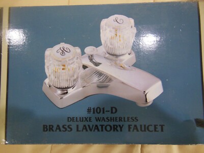 Banner Brass Washerless Deluxe Faucets 101 D. W/Pop Up Drain Chrome