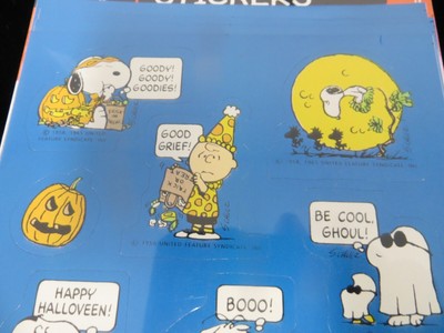 Vintage Ambassador Peanuts Stickers - Snoopy, Charlie Brown - Halloween
