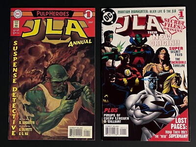 JLA Annual 1 and Secret Files & Origins - NM - Augustyn - DC 1997