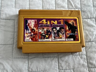 Game Cartridge for Dandy Video Game, 8-BIT Console, Made in 90s, 4 In 1, READ
