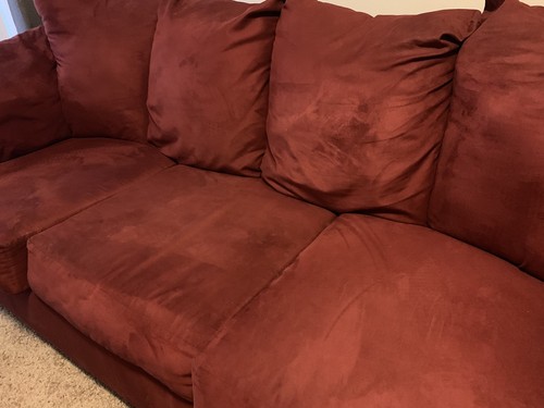 Darcy Contemporary Red Full Sleeper Sofa -  good condition