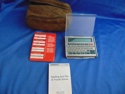 Franklin Spelling Ace Pro & Puzzle Solver hand held instructions crossword game