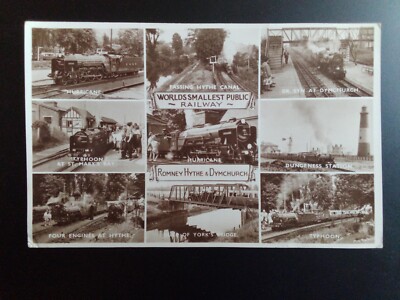 World's Smallest Public Railway Romney Hythe & Dymchurch RPPC Postcard 1910s