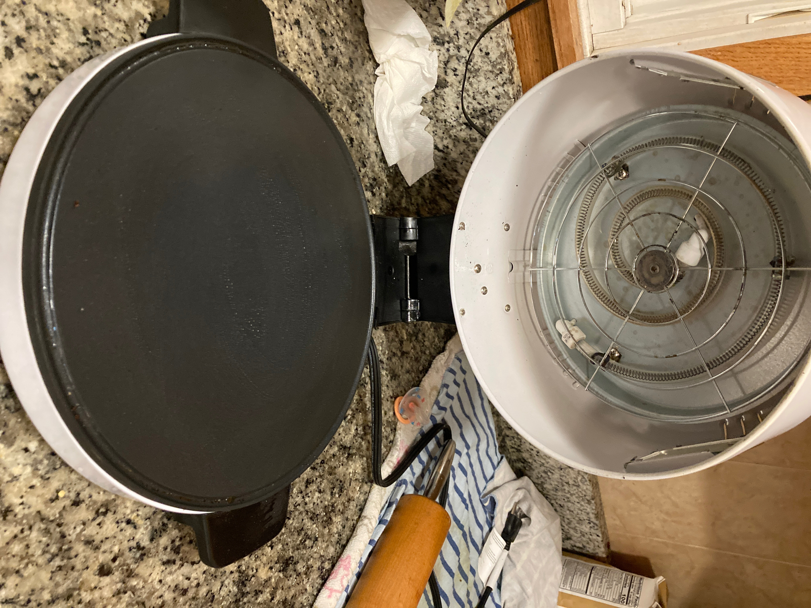 Electric Arabic Persian Pita Bread Maker 11.5"Non Stick Toaster Saj