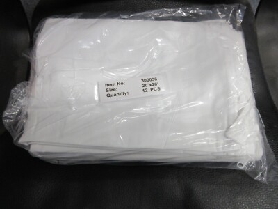 LOT OF 12 BRAND NEW WHITE PILLOW PROTECTOR WHITE T-180 PERCALE HOTEL LINEN ELITE