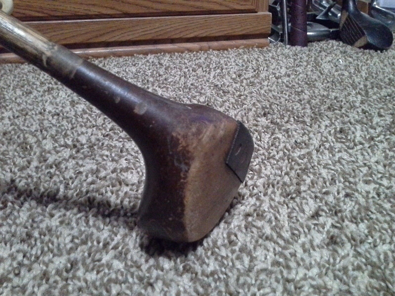 J. WHITTINGHAM Hickory shaft wood golf club LEFT HANDED