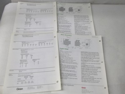 Onan gasoline engine P216 P218 brochure
