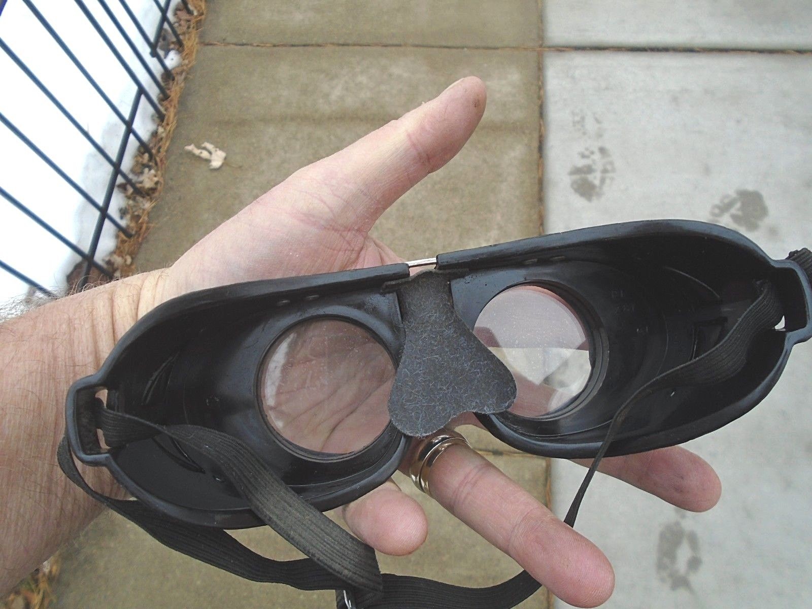VTG Antique Steampunk Motorcycle Aviator Military Goggles SunGlasses Retro WWII