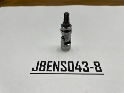 Snap-On Tools NOS 1/4'' Drive T30 Torx Stubby Swivel Bit Socket Driver TUTX30E