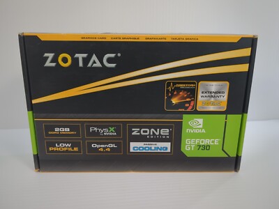 ZOTAC NVIDIA GT 730 2GB 64 BIT DDR3 Graphics Card Zone Edition - Brand New