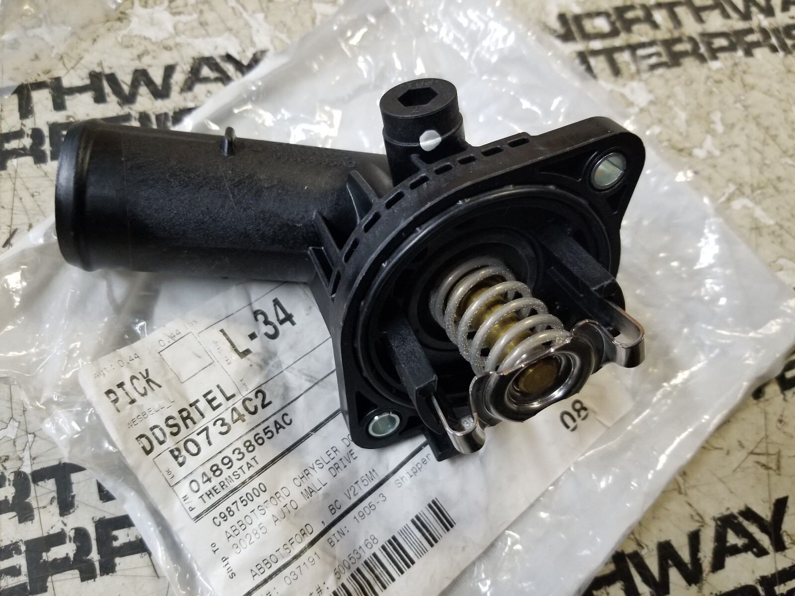 04893865AC MOPAR THERMOSTAT HOUSING - Picture 6 of 6