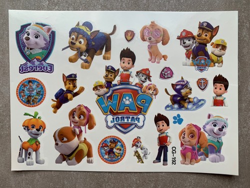 Paw Patrol 3D Sticker Tattoo für Kinder Mitgebsel Tattoos Aufkleber 1></noscript>>>