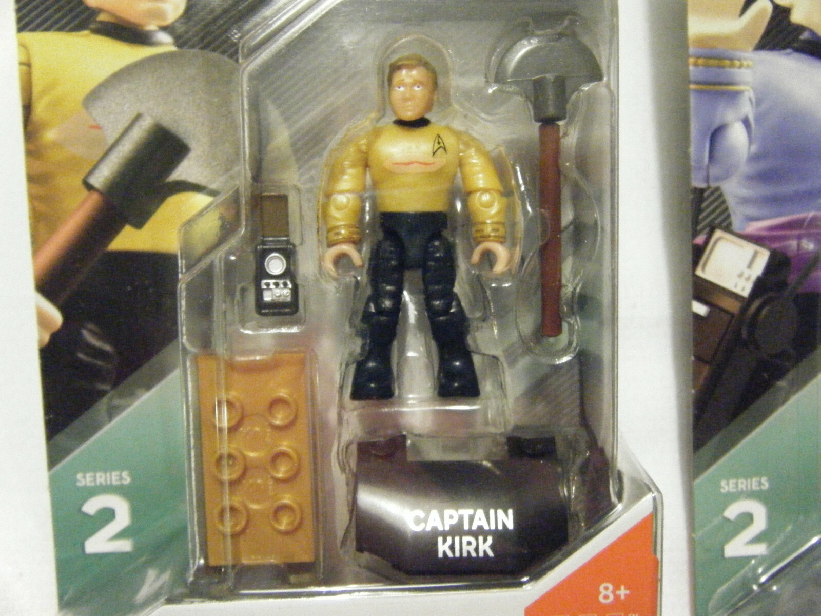 MEGA CONSTRUX Star Trek Lot of 2 CAPTAIN KIRK & MR SPOCK Commander Bloks NEW!